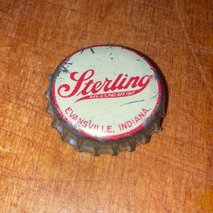 🍺 STERLING BREWERY | Evansville, IN | Vintage Bottle Cap 🍻